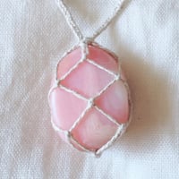 ピンクオパール⚪︎石包ペンダント ⑷