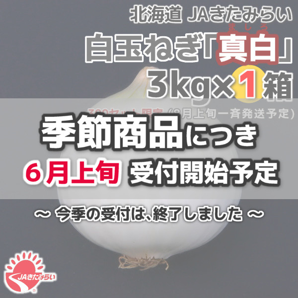 北見産たまねぎ「真白」 3kg×1箱【北海道 JAきたみらい】 | ショップ
