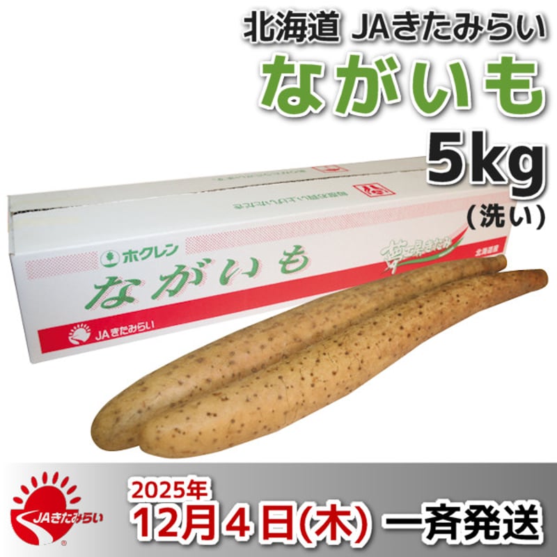 長芋(洗い) A2L 5kg【北海道 JAきたみらい産】 | ショップきたみさん！