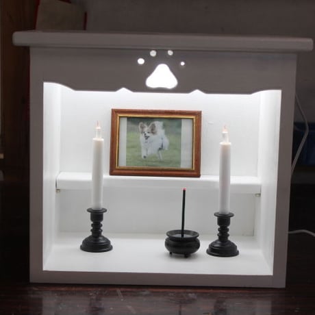 ペットメモリアルボックス・仏壇・LEDライト付き