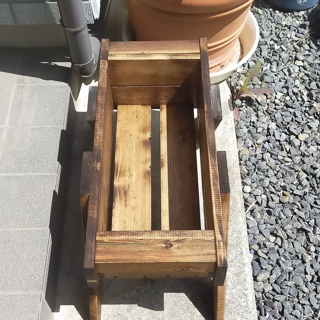 お洒落なガーデニングライフ応援 木製プランター オーダー対応させて