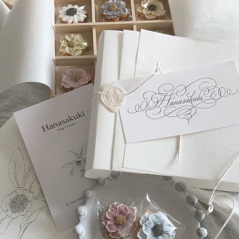 12/15入荷予定【天然色素アイシング】桐箱入りクッキーM | hanasakuki