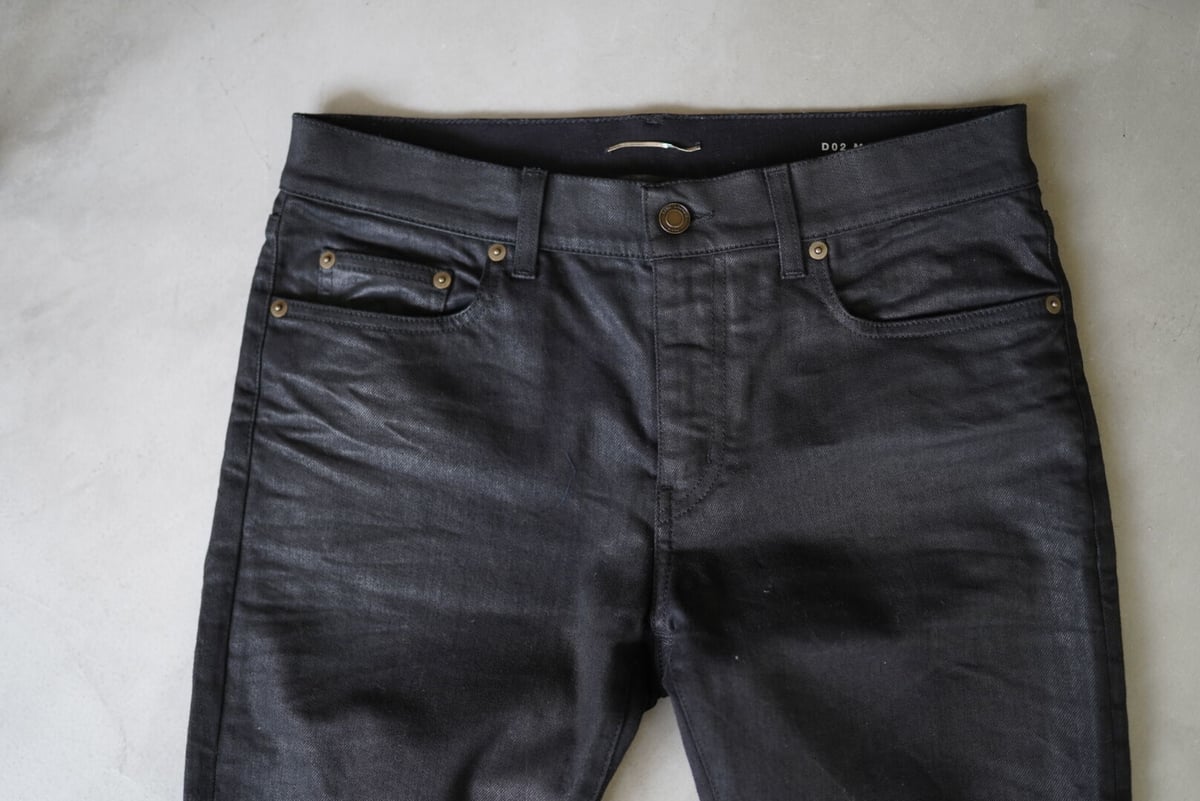 16SS D02 M/SK-LW クラッシュスキニーデニム / SAINT LAURENT P...