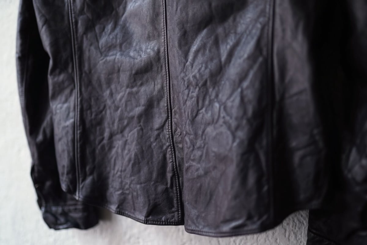 06AW ウォッシャブルレザーシャツ ダークブラウン / C DIEM 06AW ウォッシャブルレザーシャツ ダークブラウン / C DIEM