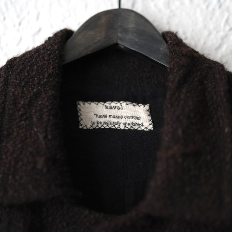 19AW 道中コート 手紡ぎ手織ツイードコート / kaval(カヴァル) | D 