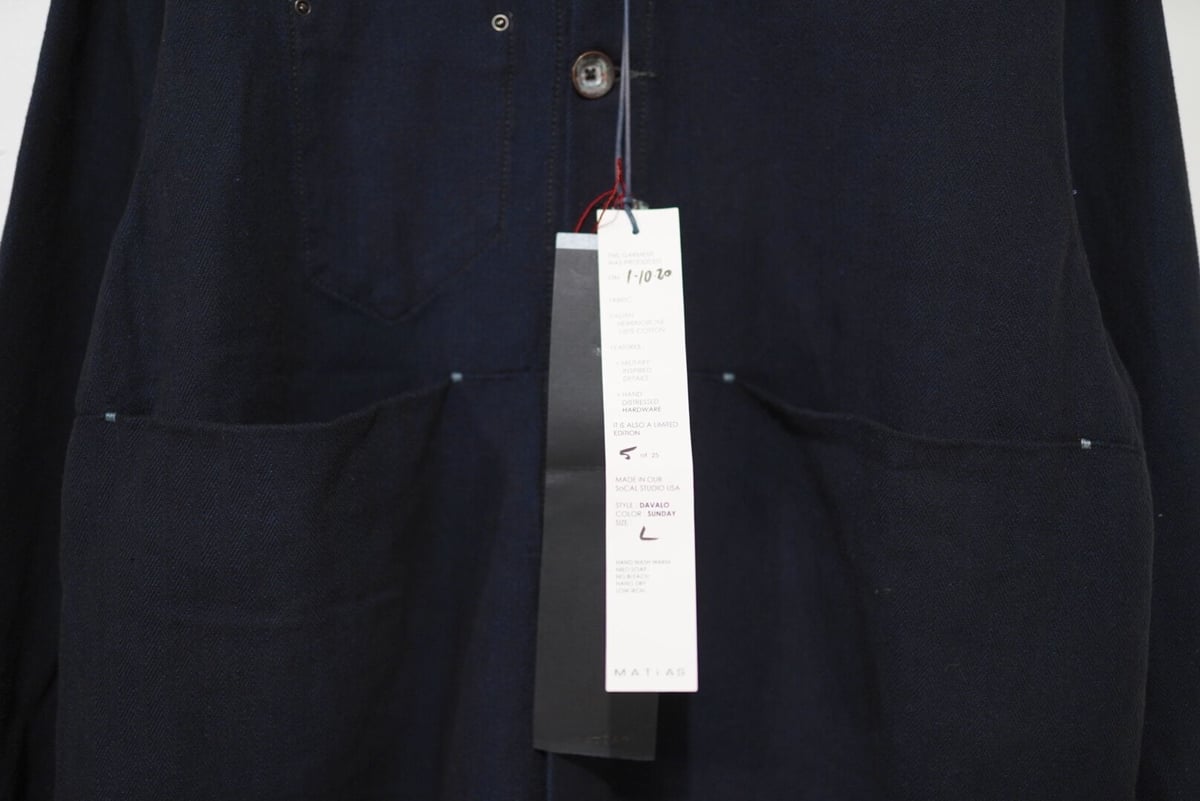 インディゴヘリンボーンシャツジャケット / MATiAS(マティアス) | D  
