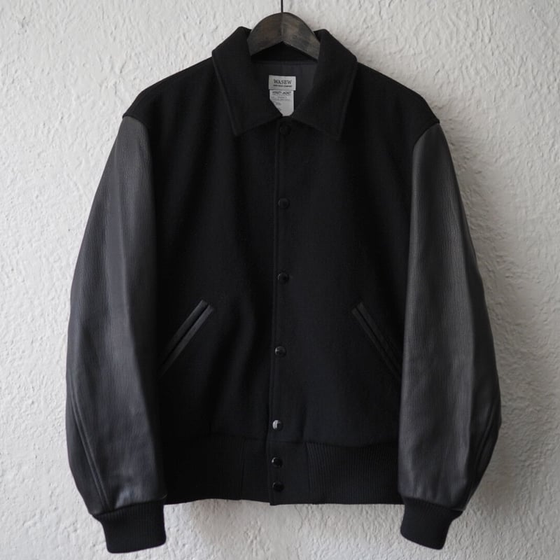 22AW VERSITY JACKET レザー切り替えスタジャン / WASEW(ワソウ) |