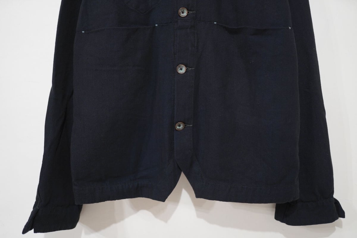 インディゴヘリンボーンシャツジャケット / MATiAS(マティアス) | D  