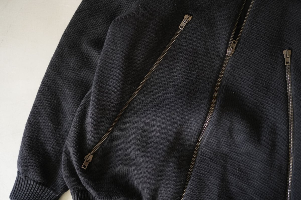 12AW ニット ハの字ライダースジャケット / Maison Martin 12AW ニット ハの字ライダースジャケット / Maison Martin