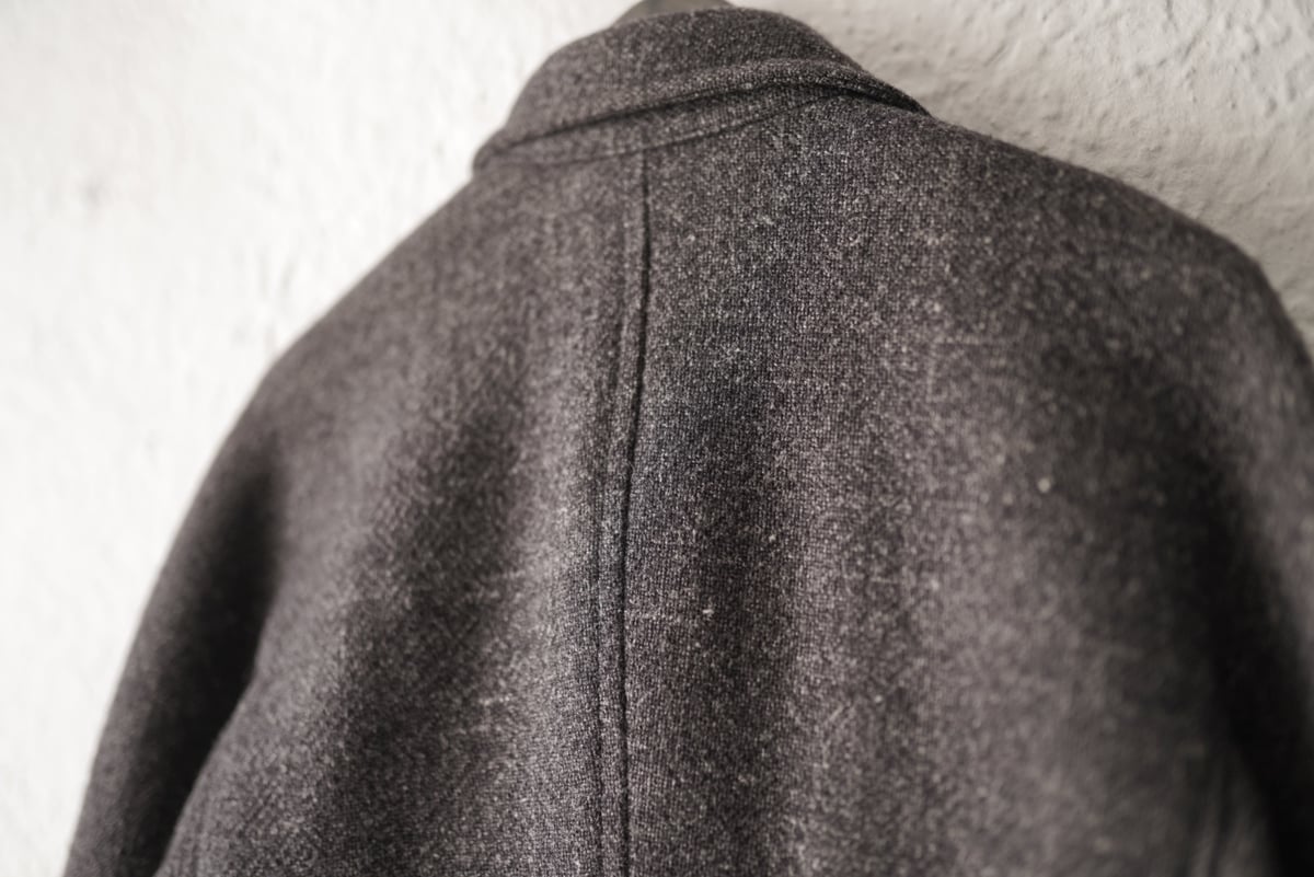 14AW 手紡ぎウールヘンプジップアップブルゾンジャケット / ANSNAM 