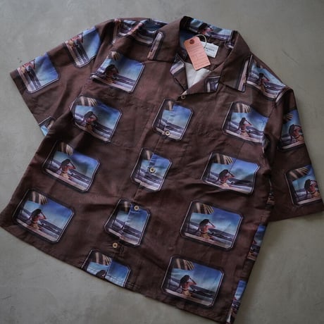21SS Silk Shirts 総柄シルク半袖シャツ / BLACKWEIRDOS(ブラックウィドー)