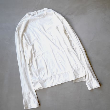 13AW MIRROR T-SHIRTS L.S ロングTシャツ ホワイト / taichi murakami(タイチムラカミ)