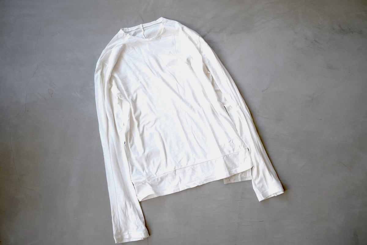 13AW MIRROR T-SHIRTS L.S ロングTシャツ ホワイト / taichi