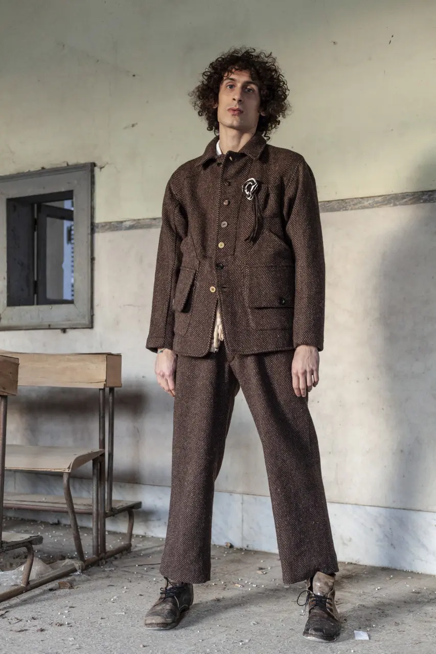 21AW ウールツイードハンティングジャケット / ARCHIVIO J.M.Ribot(アル