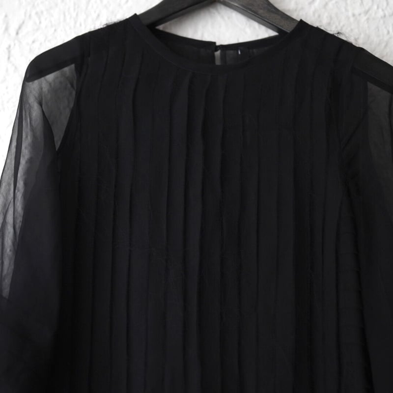 サラランツィ SARA 振り返 LANZI 20SS 総柄 ロングワンピース 長袖 XS  