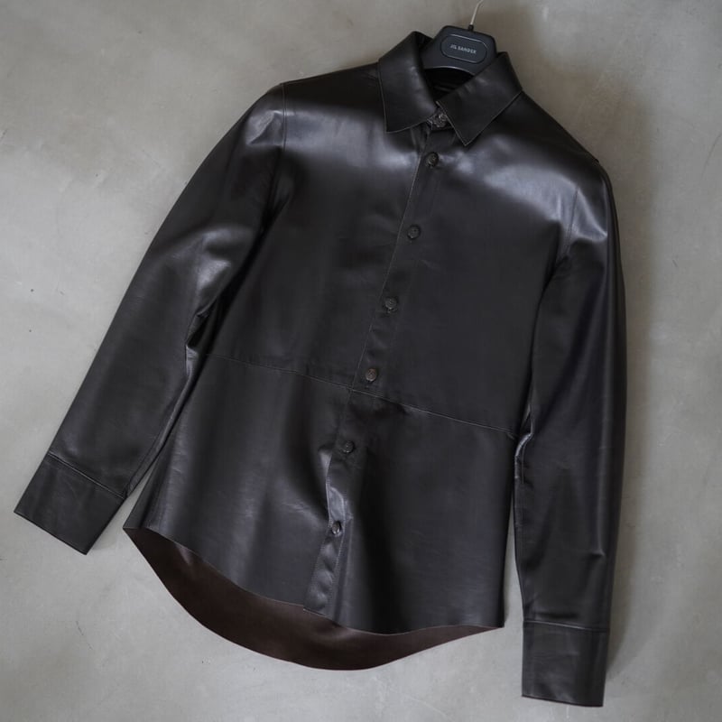 04SS 本人期アーカイブ ラムレザーボタンシャツ / JIL SANDER 04SS 本人期アーカイブ ラムレザーボタンシャツ / JIL SANDER