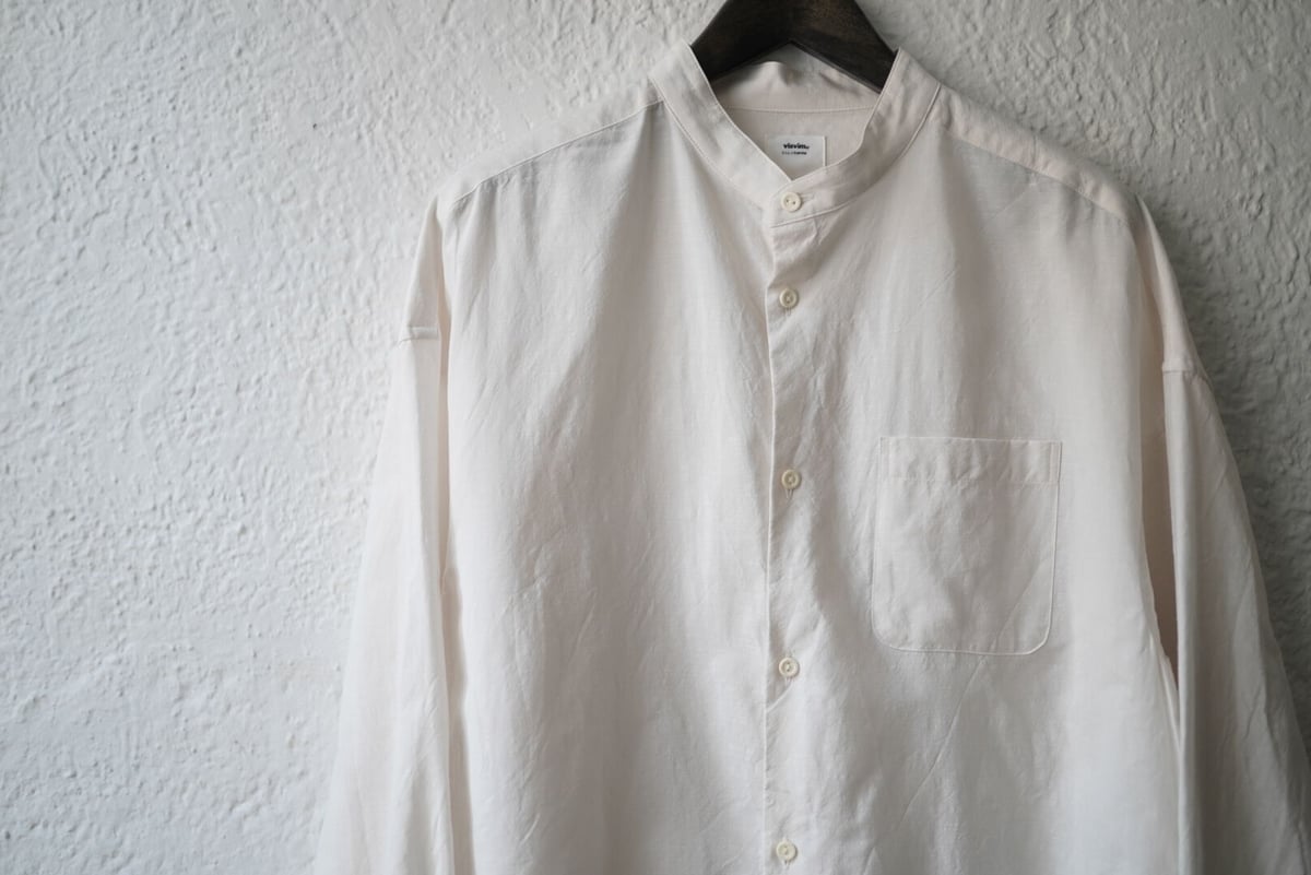 22SS INGALL Ⅱ SHIRT L/S ウールリネンバンドカラーシャツ / visvim 