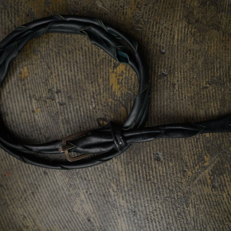 編み込みレザーベルト / m.a+(エムエークロス) | D 