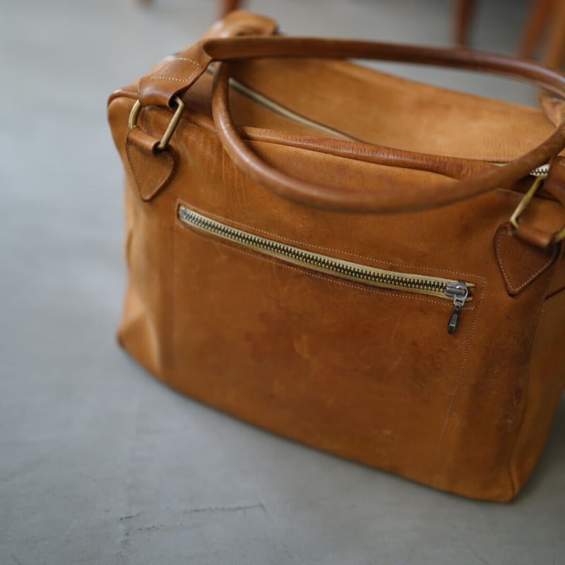 【新品】  Paul Harnden / ポールハーデン | Big Chunky bag / レザー ビッグ チャンキーバッグ | Tan | メンズ