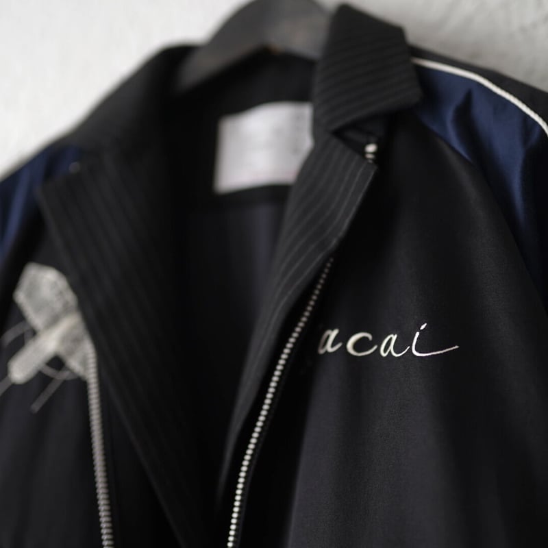 19SS ×Dr.Woo ドッキング刺繍スカジャンブルゾンジャケット 19SS ×Dr.Woo ドッキング刺繍スカジャンブルゾンジャケット