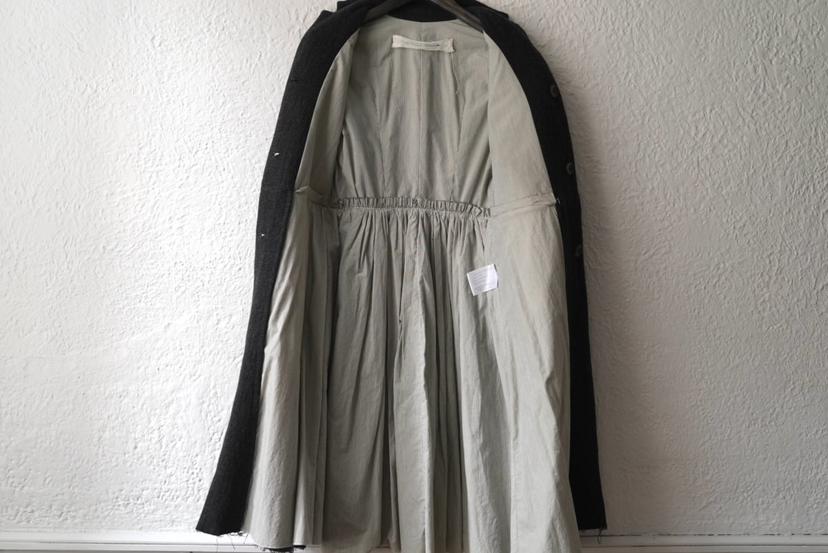 17AW ウールリネンツイードクラシックコート / individual sentiments