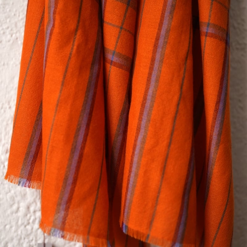 KITA PLAID STOLE 手織チェックカシミヤストール / denis colomb( KITA PLAID STOLE 手織チェックカシミヤストール / denis colomb(