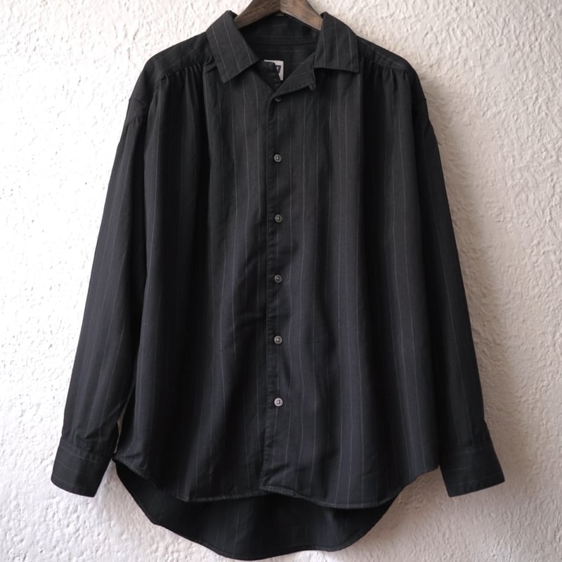 19SS ウールストライプペインターシャツ / AiE(エーアイイー 