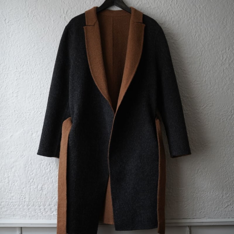 finjack×THE INOUE BROTHERSアルパカダブルフェイスコート