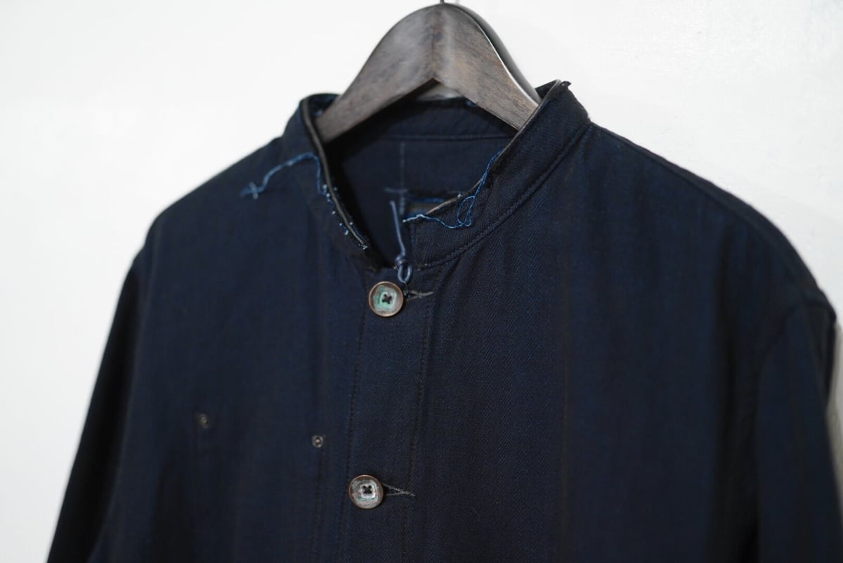 インディゴヘリンボーンシャツジャケット / MATiAS(マティアス) | D  