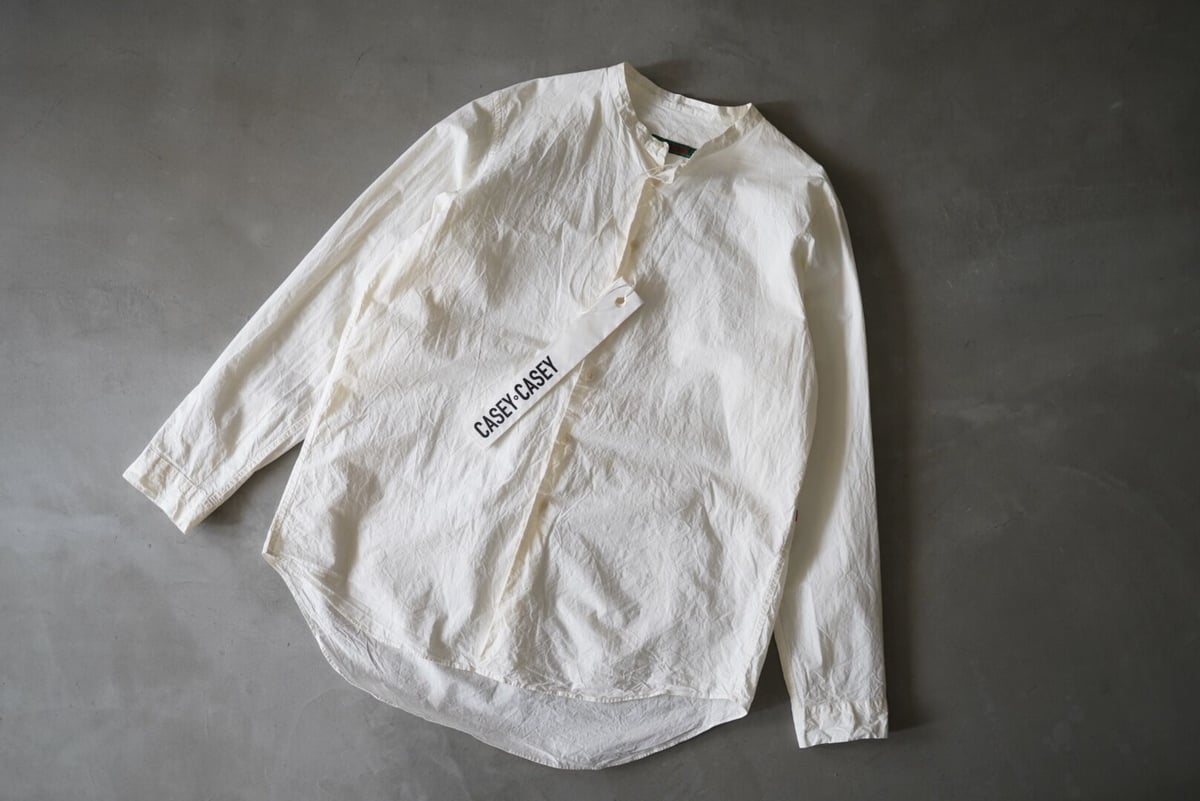 14SS ペーパーライクコットンバンドカラーシャツ / CASEY CASEY 14SS ペーパーライクコットンバンドカラーシャツ / CASEY CASEY