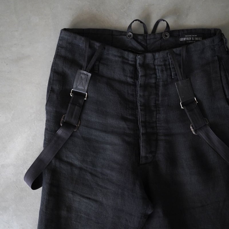 17SS リネンサスペンダーパンツ / Geoffrey.B.Small(ジェフリービー  