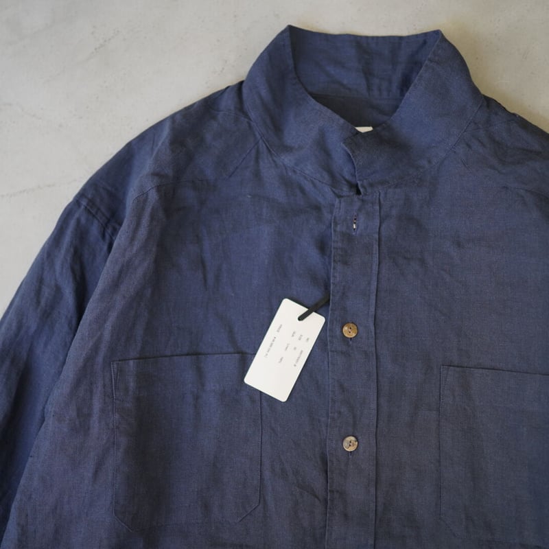 22SS LINEN BAND COLLAR SHIRT リネンシャツ / ANSNAM(アン...