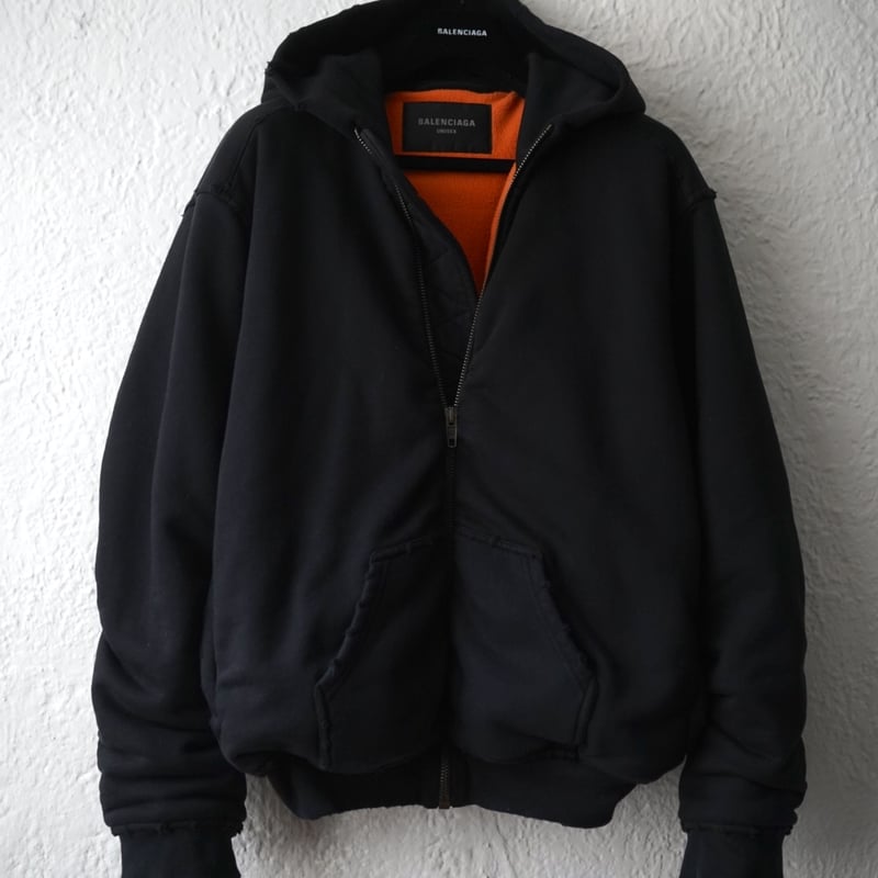 BALENCIAGA22AW オーバーサイズボンバーフーデットジャケット