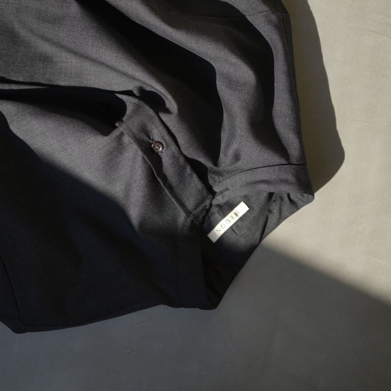 SHIRT013 Loro Piana ウールバンドカラーシャツ / HEUGN(ユーゲン) 