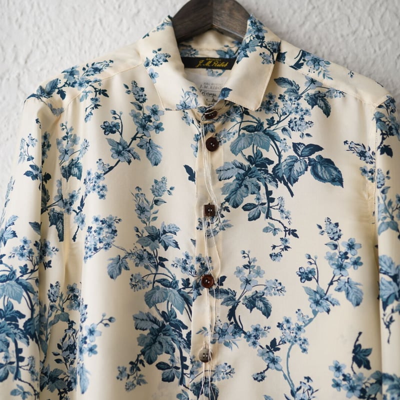 23SS SH09/LF 花柄シルクシャツ / ARCHIVIO J.M.Ribot(アルキヴ