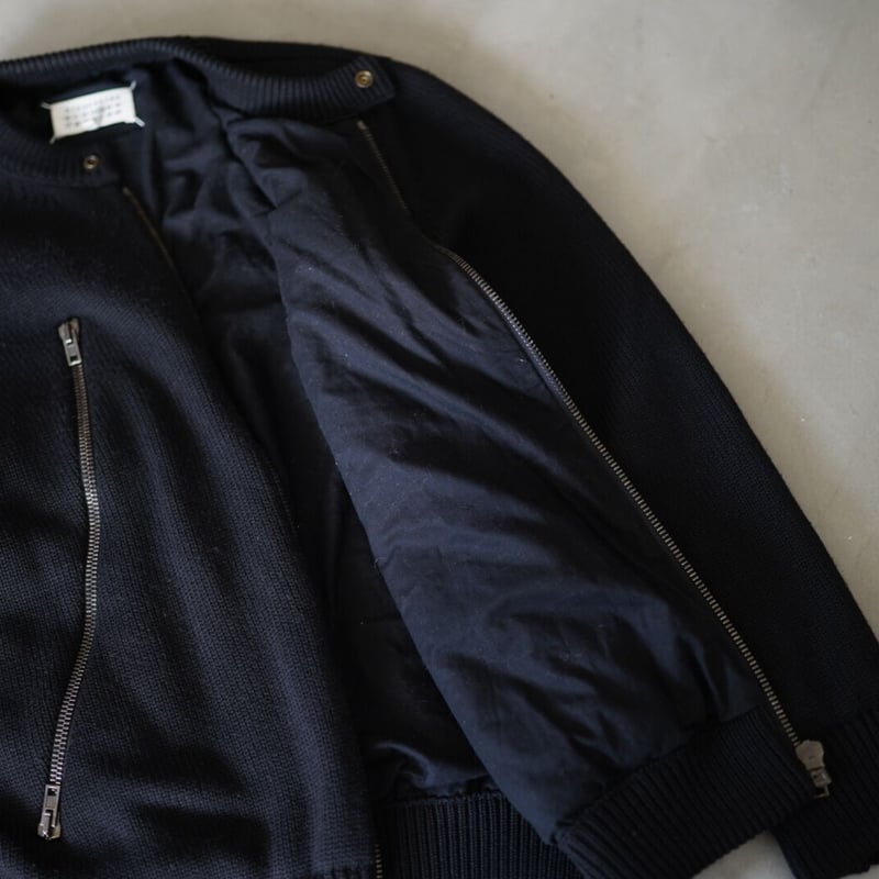 12AW ニット ハの字ライダースジャケット / Maison Martin 12AW ニット ハの字ライダースジャケット / Maison Martin