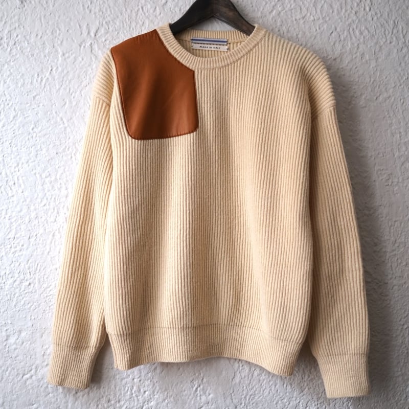 19AW Shoulder Patch 1 Yarn Camel Sweater ベビーキャメ 19AW Shoulder Patch 1 Yarn Camel Sweater ベビーキャメ