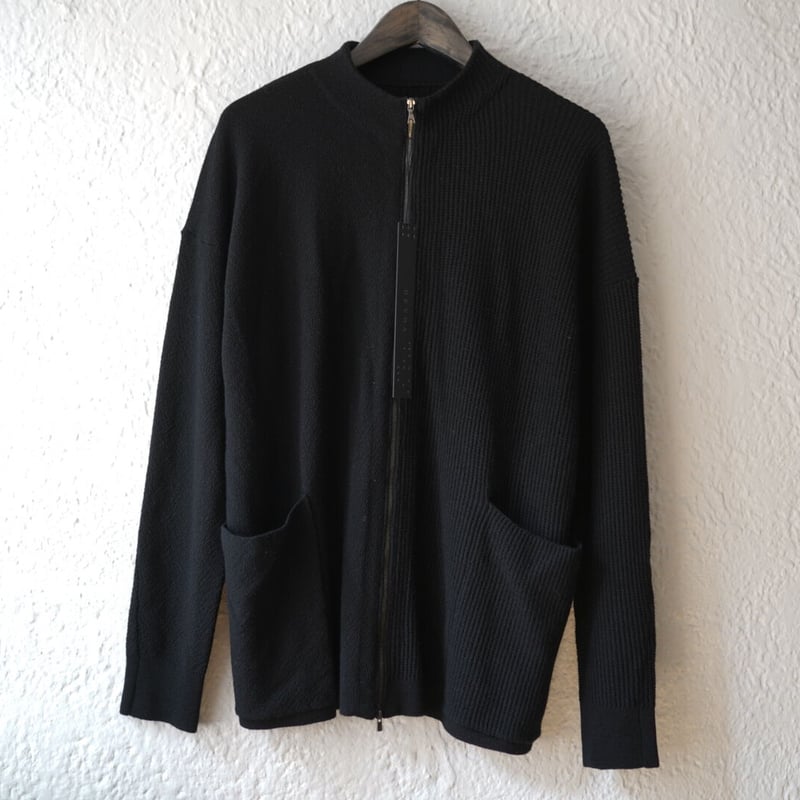 希少size】DEVOA メリノウールカーディガン ジップニットジャケット