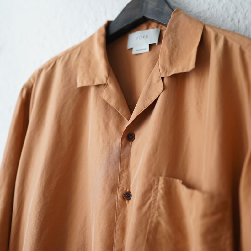 YOKE 19SS WIDE OPEN COLLAR LS SHIRT