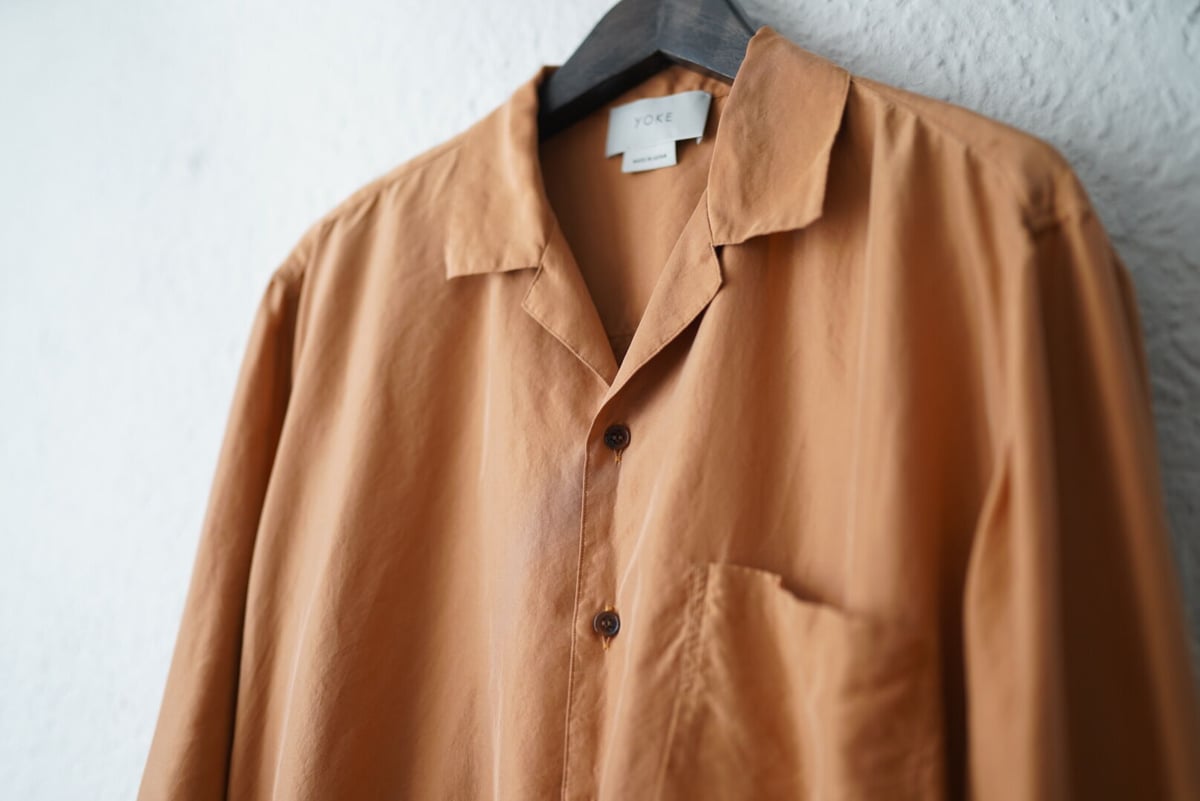 19SS WIDE OPEN COLLAR LS SHIRT 開襟シルクロングスリーブ 19SS WIDE OPEN COLLAR LS SHIRT 開襟シルクロングスリーブ
