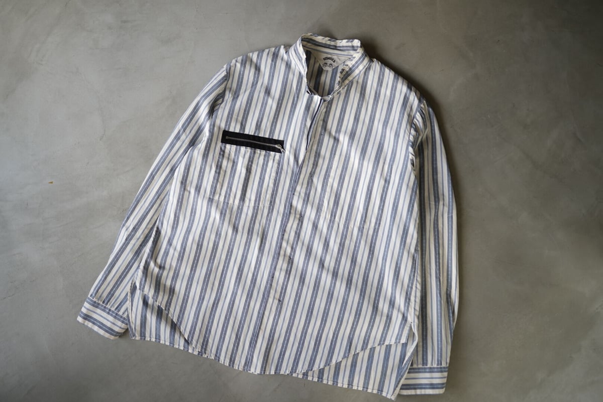 18SS BLUE NOTE STRIPE SHIRT 比翼ストライプシャツ / SUNSEA