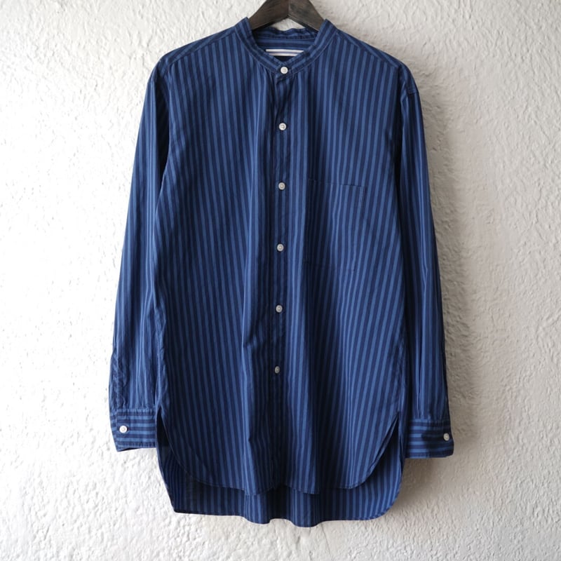17SS MAO SHIRT II BLUE NAVY STRIPES ストライプマオカラーシ