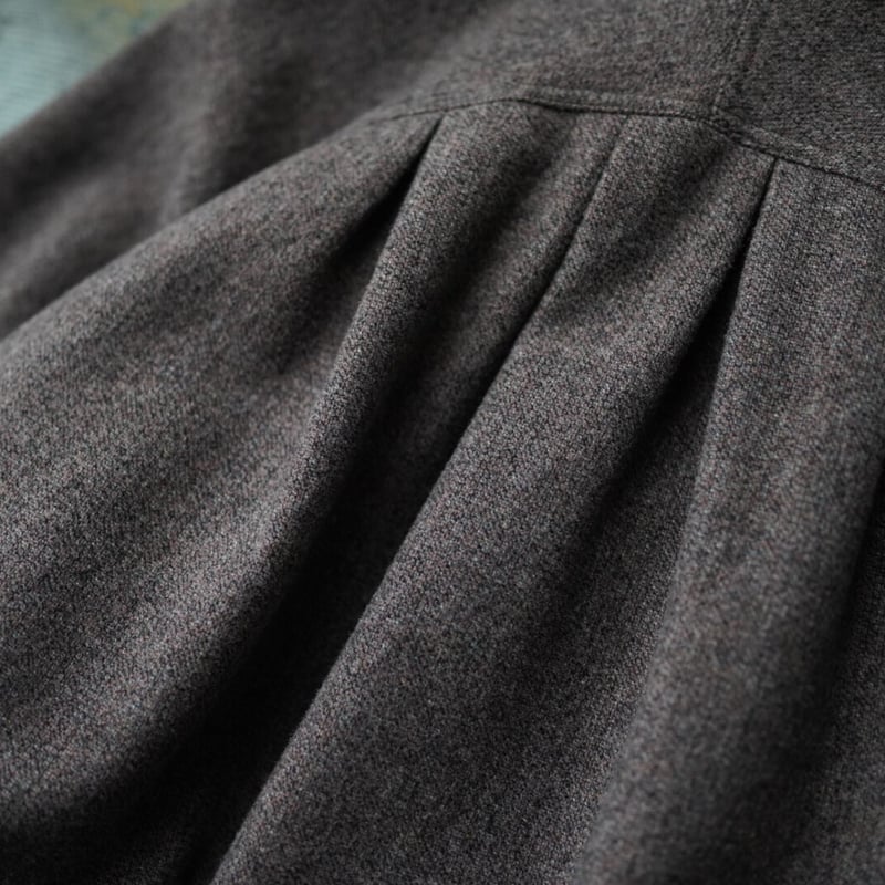 21AW BACK PLEAT COAT ウールバックプリーツステンカラーコート / ENCO...