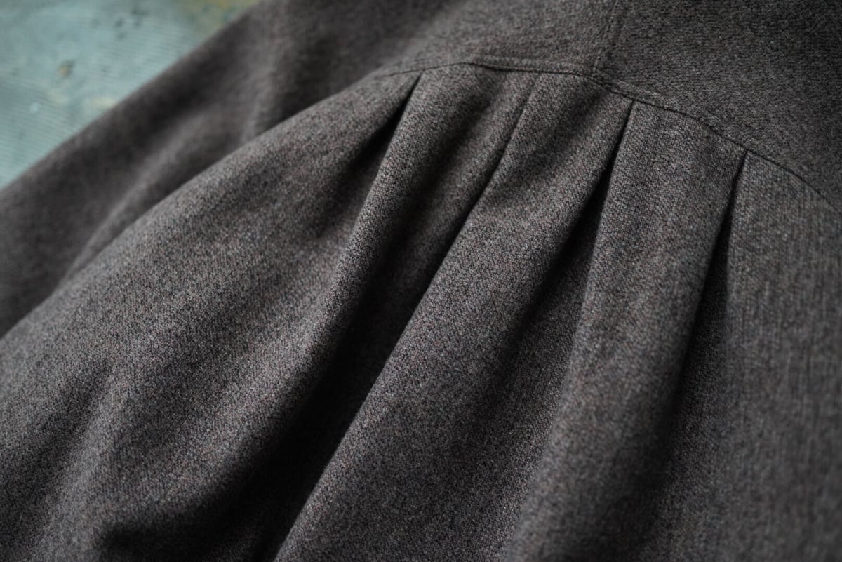 21AW BACK PLEAT COAT ウールバックプリーツステンカラーコート / ENCO...