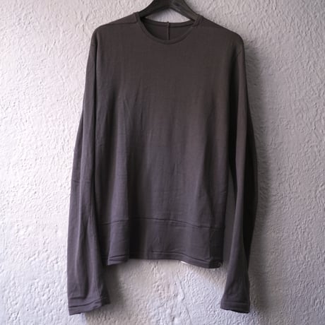 13AW MIRROR T-SHIRTS L.S cashmere cotton ロングTシャツ グレー / taichi murakami(タイチムラカミ)