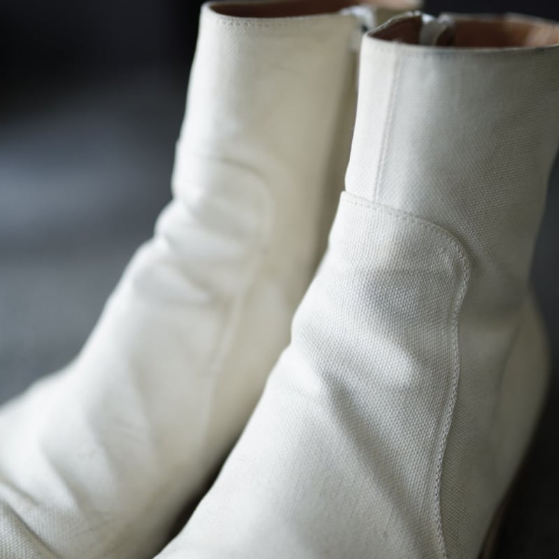 ペンキキャンバスサイドジップブーツ / Maison Martin Margiela ペンキキャンバスサイドジップブーツ / Maison Martin Margiela