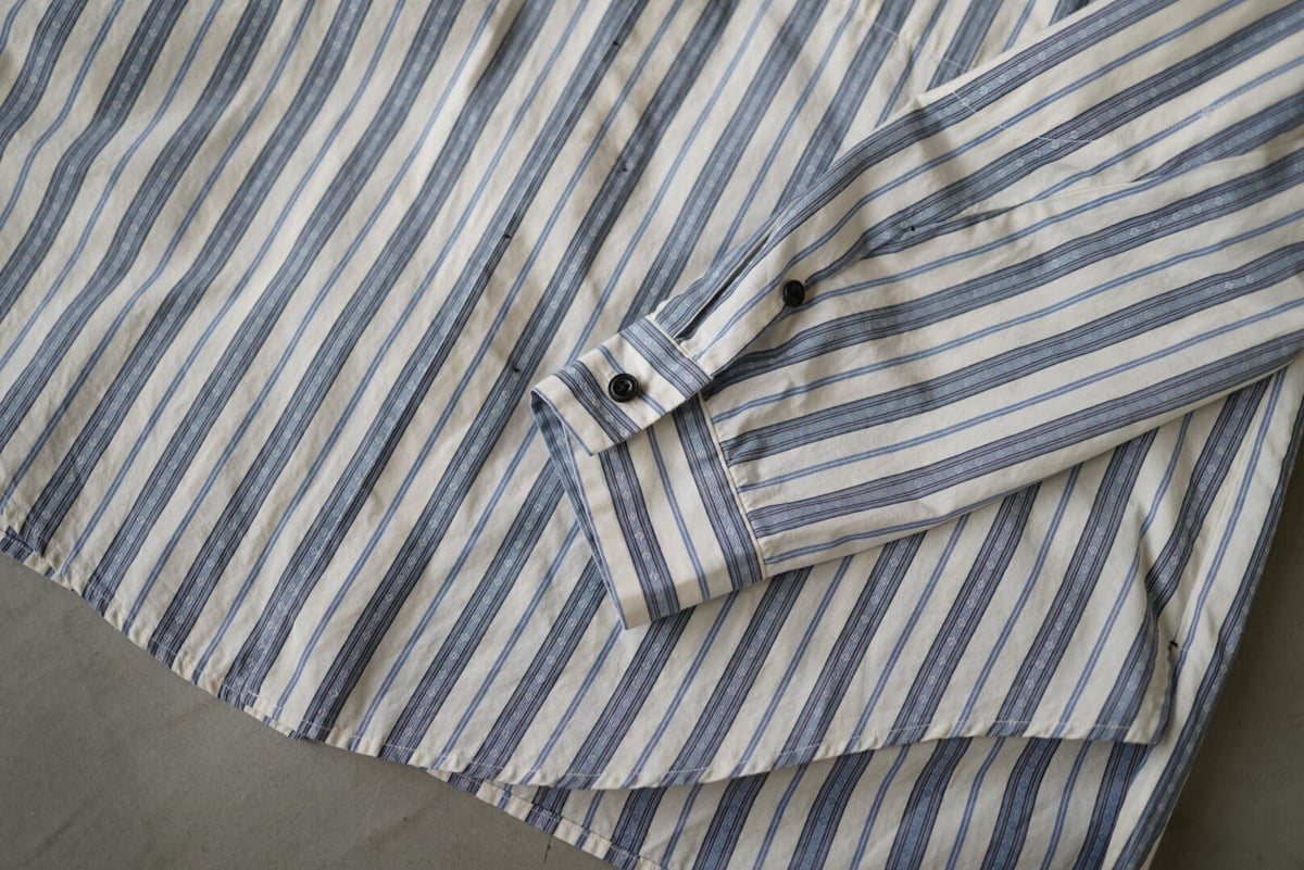 18SS BLUE NOTE STRIPE SHIRT 比翼ストライプシャツ / SUNSEA(サンシー)