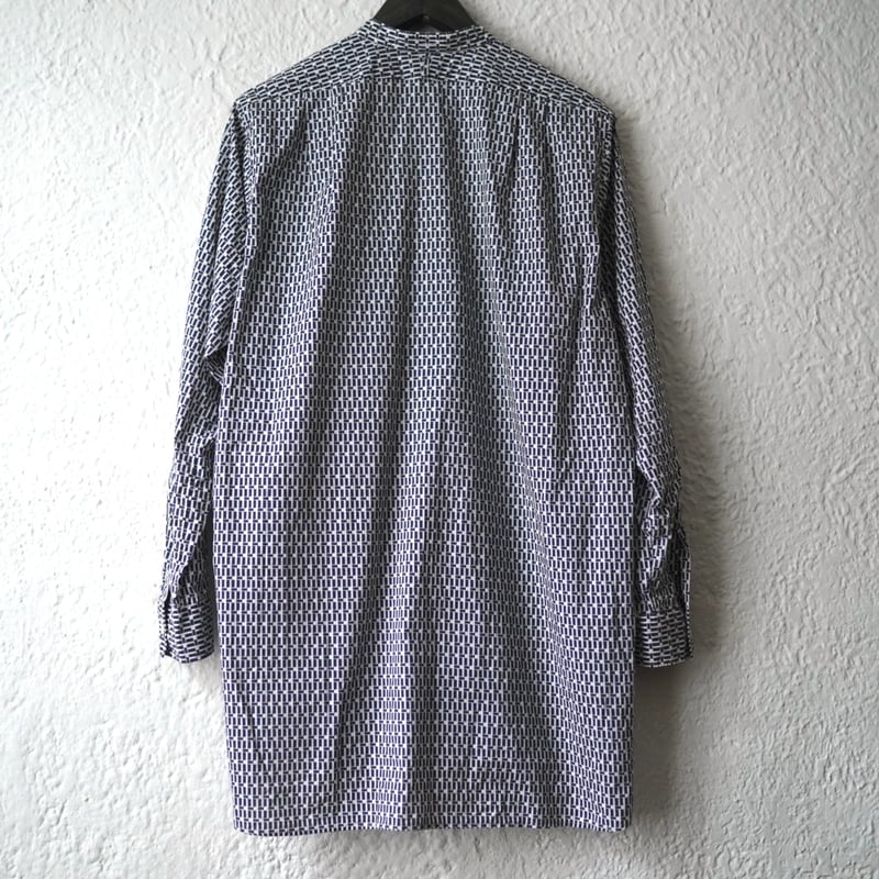 21AW SHIRT035 Print ROB 総柄プリントバンドカラーシャツ / HEUGN...