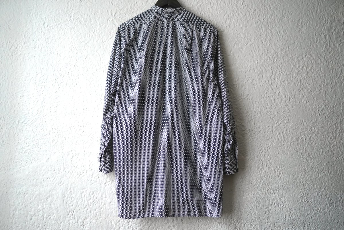 21AW SHIRT035 Print ROB 総柄プリントバンドカラーシャツ 21AW SHIRT035 Print ROB 総柄プリントバンドカラーシャツ