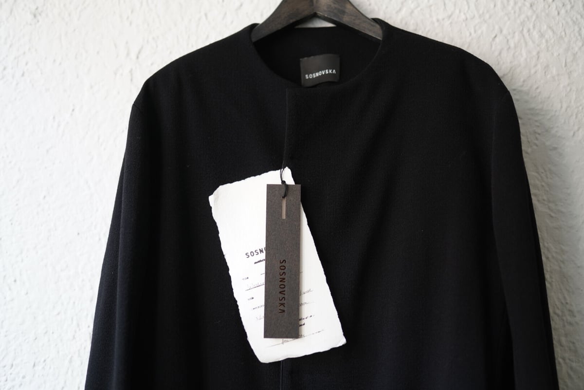 SOSNOVSKA ソスノブスカ 19AW ノーカラーコート SOSNOVSKA ソスノブスカ 19AW ノーカラーコート（ノーカラー